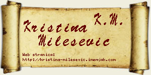 Kristina Milešević vizit kartica
